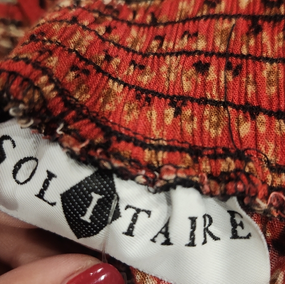 Bohemian Red and Black Skirt - Picture 8 of 11